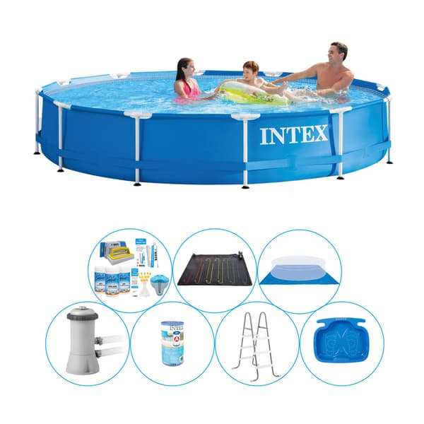 Super Deal Pool - 8 stk - Intex Metalramme Rund 366x76 cm