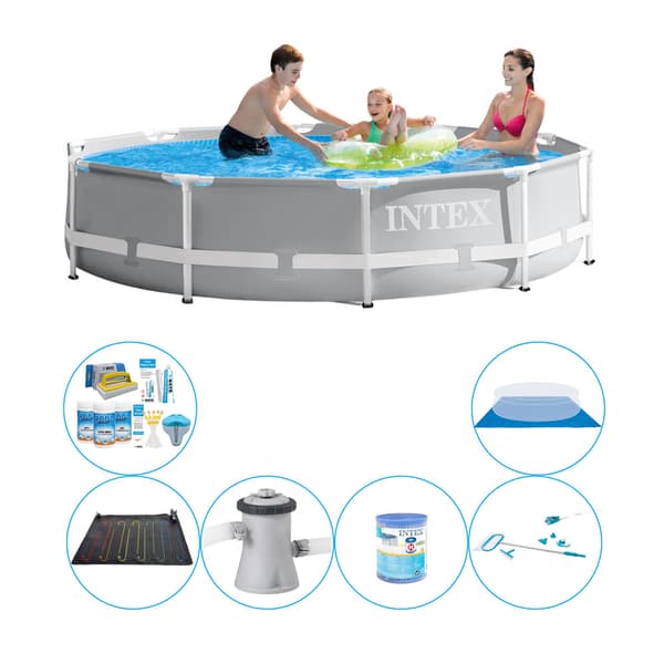 Poolsæt - 7 stk - Intex Prisme Ramme Rund 305x76 cm