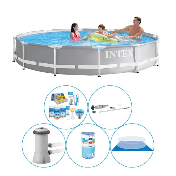 Pool med tilbehør - 6 stk - Intex Easy Set Rund 366x76 cm