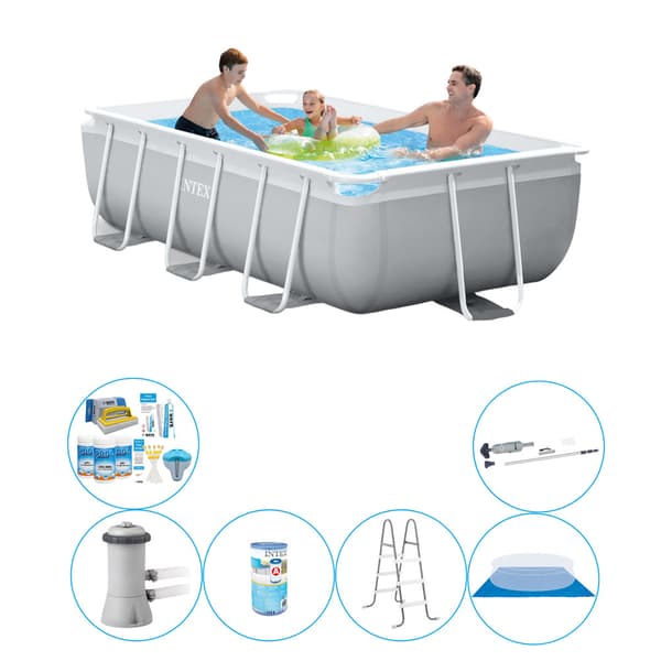 Allas tarvikkeineen - 6 kpl - Intex Easy Set Suorakulmainen 300x175x80 cm
