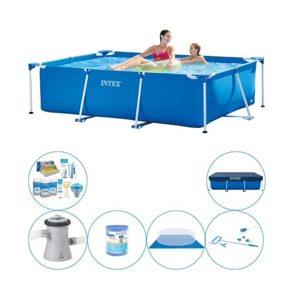 Intex Frame Pool suorakulmainen allas - 220 x 150 x 60 cm - Alennuspaketti