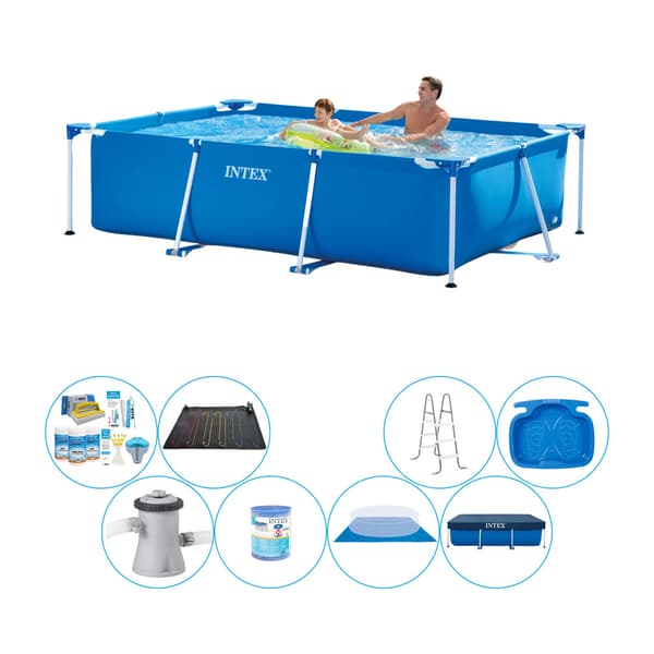 Intex Frame Pool Rektangulær swimmingpool - 260 x 160 x 65 cm - Indeholder alle nødvendige elementer
