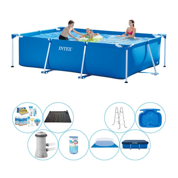 Intex Frame Pool Rektangulær swimmingpool - 300 x 200 x 75 cm - Indeholder alle nødvendige elementer