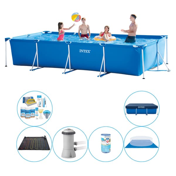 Intex Frame Pool Rektangulær Pool - 450x220x84 cm - Komplet Pakke