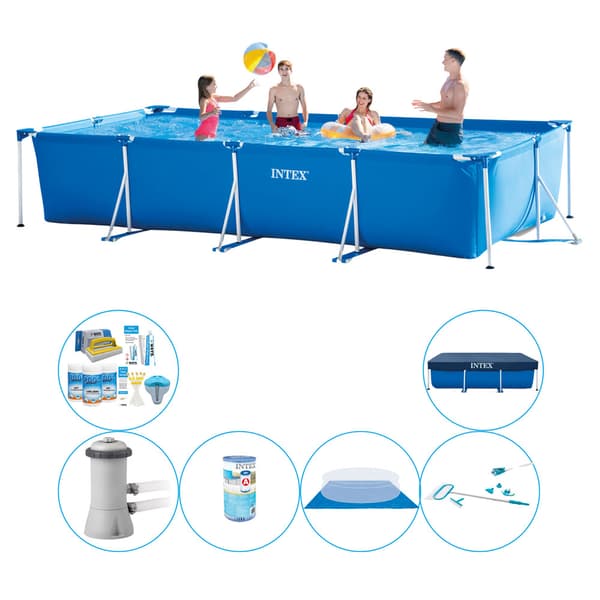 Intex Frame Pool suorakulmainen allas - 450x220x84 cm - Sisältää tarvikkeet