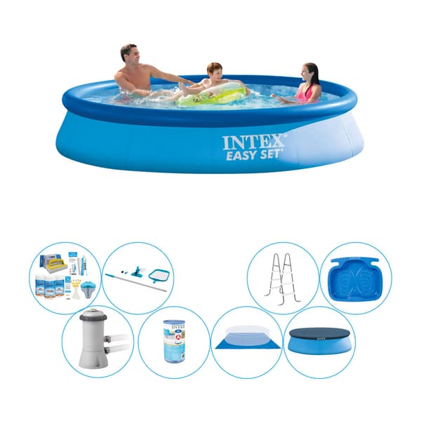 Intex Easy Set Svømmebassin - 366 x 76 cm - Komplet Pakke
