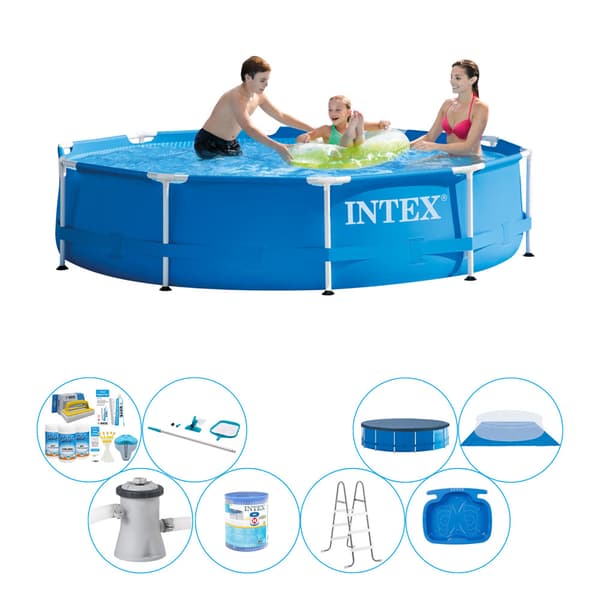 Intex Metal Frame Pool - 305 x 76 cm - Inklusiv tilbehør