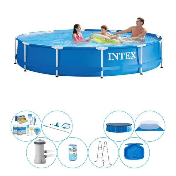 Intex Metal Frame Pool Pool - 366 x 76 cm - Inklusive tillbehör