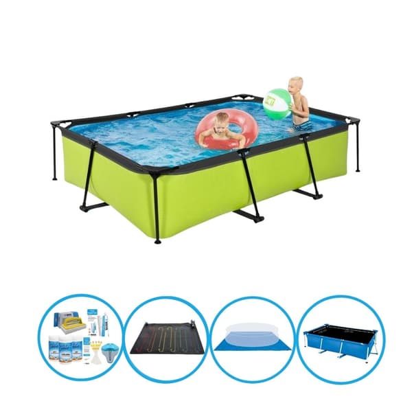 EXIT Swimming Pool Lime - Rammebassin 300x200x65 cm - Kombitilbud
