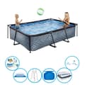 Miniatyrbillede 1 af 5: EXIT Swimming Pool Stone Grey - 300x200x65 cm - Rammebassin - Swimming pool sæt