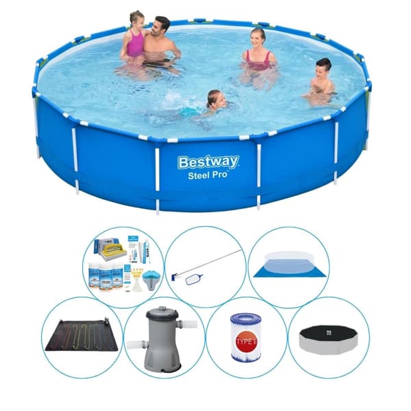 Pool Pack - Bestway Steel Pro Rektangulær 396x84 cm