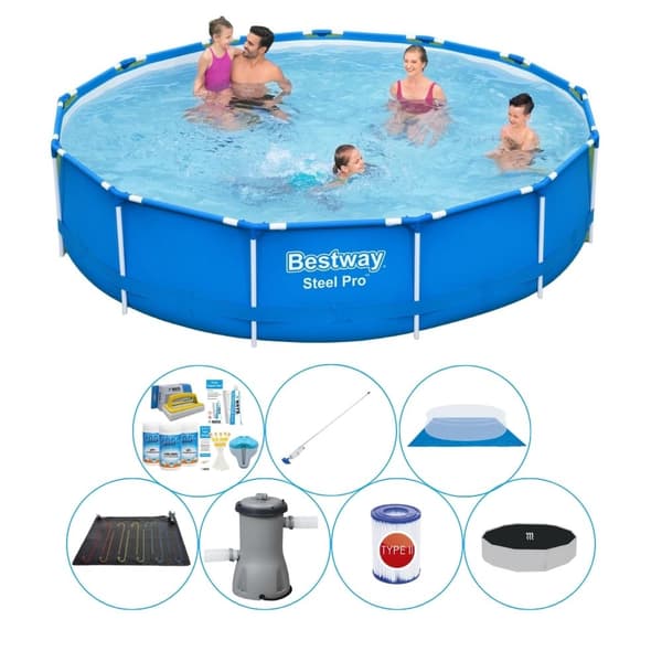 Poolset - Bestway Steel Pro Rund 396x84 cm
