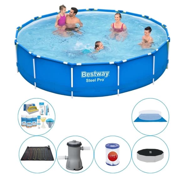 Simbassäng Combi Deal - Bestway Steel Pro Round 396x84 cm