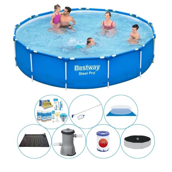 Poolpaket - Bestway Steel Pro Rund 396x84 cm