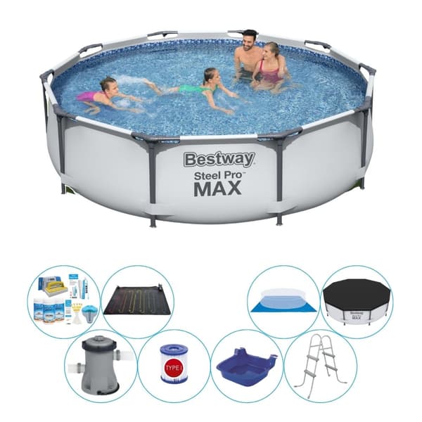 Bestway Steel Pro MAX Rund 305x76 cm - Pool med tilbehør