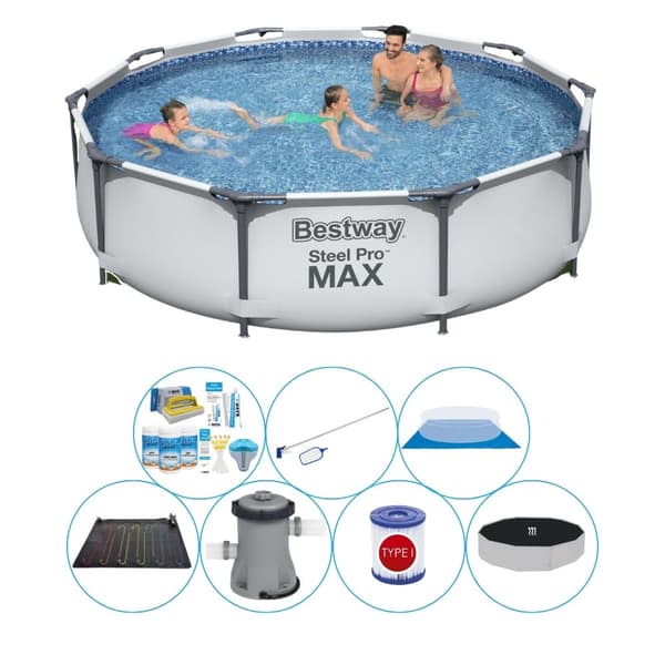Poolpaket - Bestway Steel Pro MAX Rund 305x76 cm
