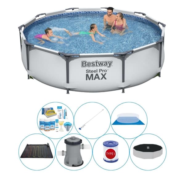 Bestway Steel Pro MAX Rund 305x76 cm - Alt i 1 poolpakke