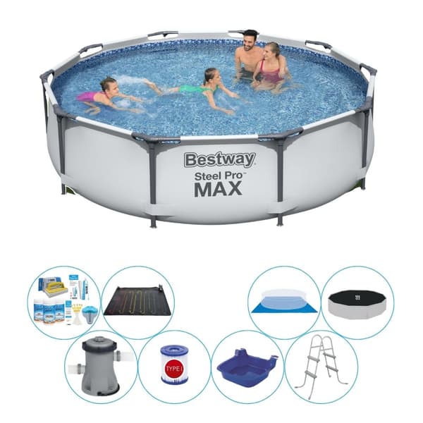 Bestway Steel Pro MAX Rund 305x76 cm - Pool kombi tilbud