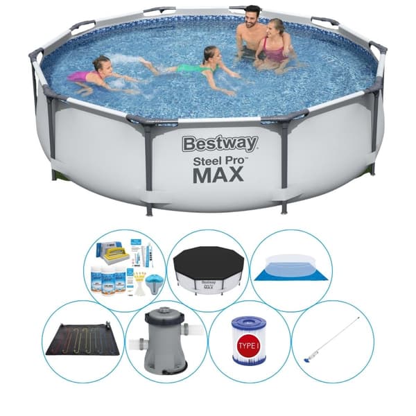 Poolsæt - Bestway Steel Pro MAX Rund 305x76 cm