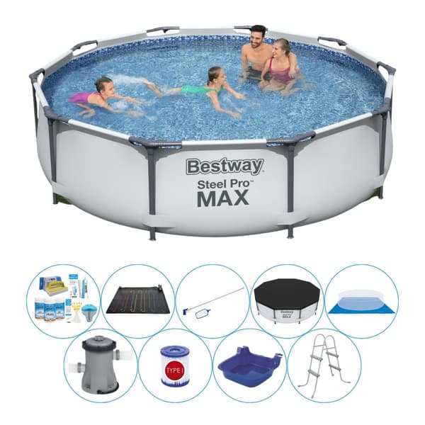 Pool med tilbehør - Bestway Steel Pro MAX Rund 305x76 cm