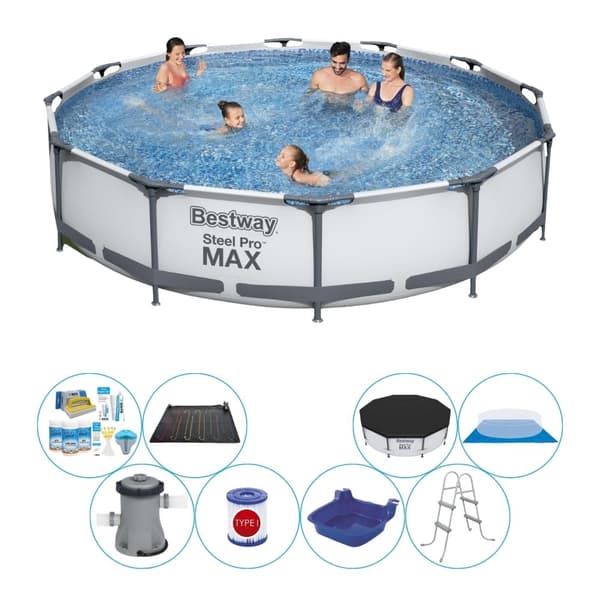 Pool med tilbehør - Bestway Steel Pro MAX Rund 366x76 cm