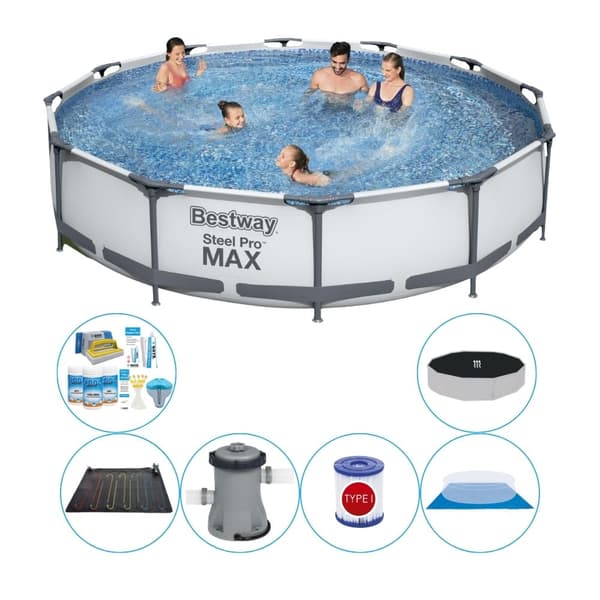 Pool Comfort Pakke - Bestway Steel Pro MAX Rund 366x76 cm