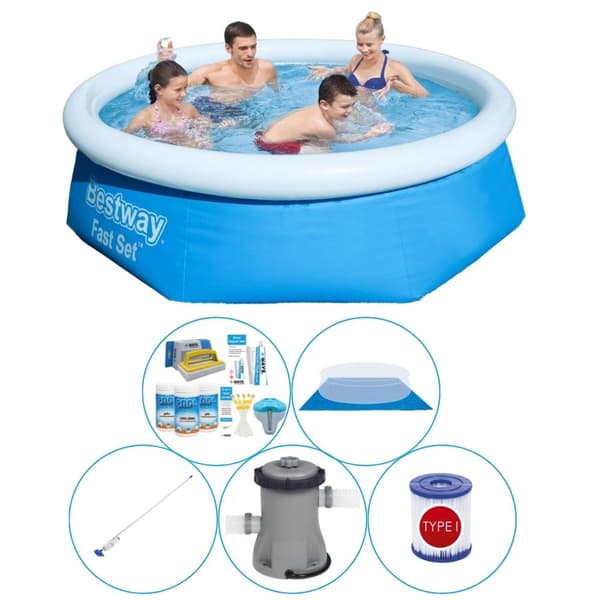 Bestway Fast Set 244x66 cm - Pool combo tilbud