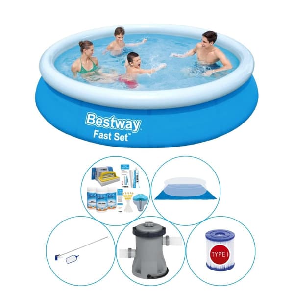 Bestway Fast Set 366x76 cm - Pool plus tilbehør