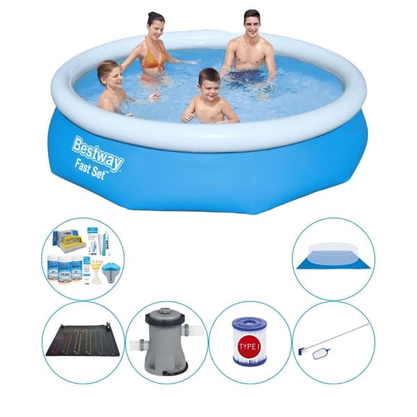 Bestway Fast Set Rund 305x76 cm - 7-delad - Pool med tillbehör