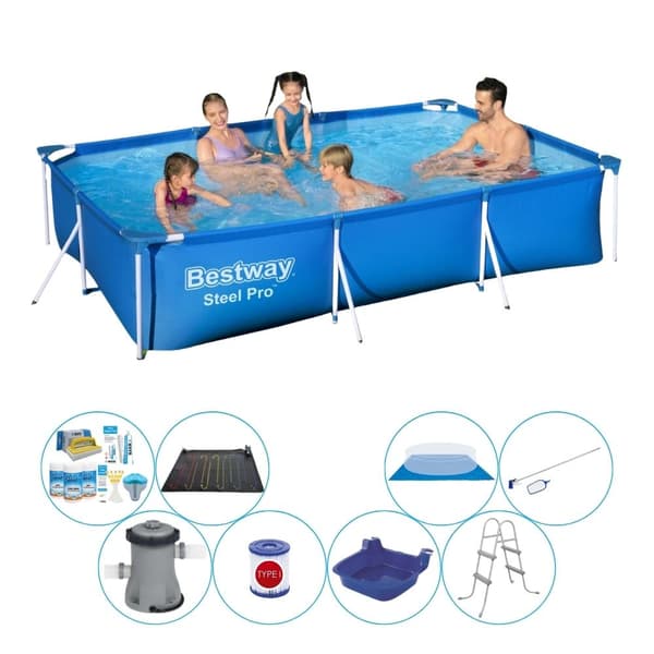 Pool med tilbehør - Bestway Steel Pro 300x201x66 cm