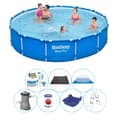 Miniatyrbild 1 av 4: Swimming Pool Deal - 8-delad - Bestway Steel Pro Round 396x84 cm