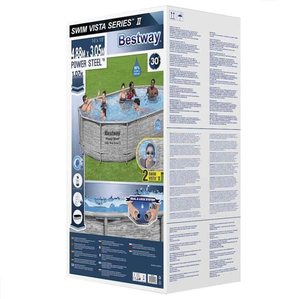 Bestway swimmingpoolsæt Power Steel 488x305x107 cm