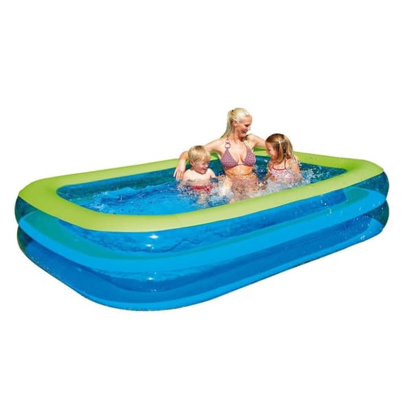 Wehncke Family oppustelig swimmingpool 262x175x50 cm Blå/grøn