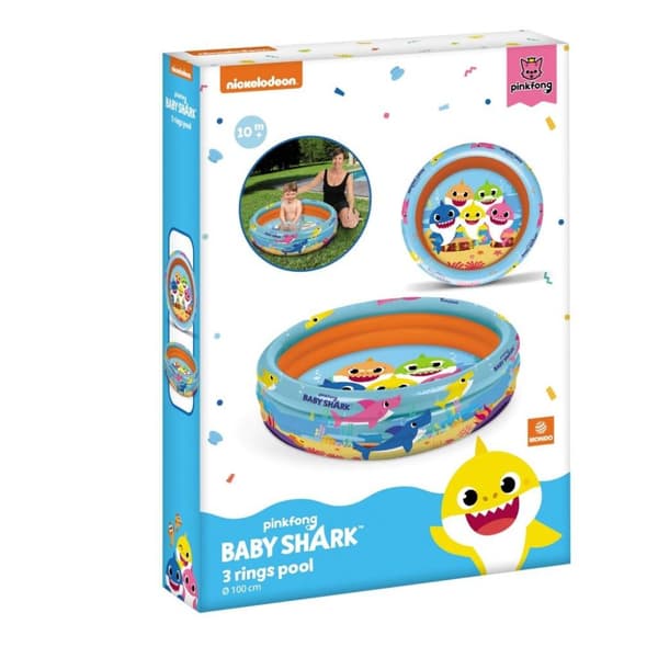 Mondo Baby Shark 3-Rings Svømmebassin 100 cm
