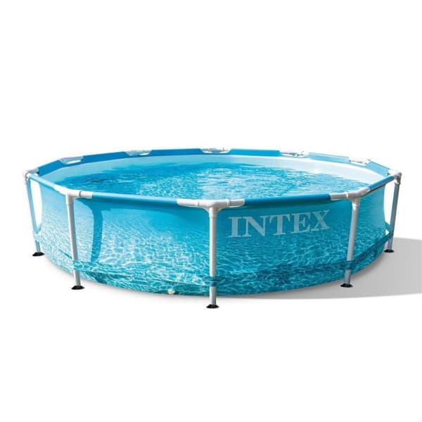 Intex 28206NP Beachside Metallram Simbassäng 305x76 cm utan filterpump