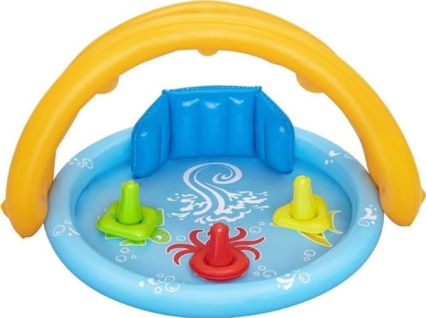 Bestway Bestway 52568 Uppblåsbar pool med kapell, ryggstöd och sorterare 1,15 m x 89 cm x 76 cm