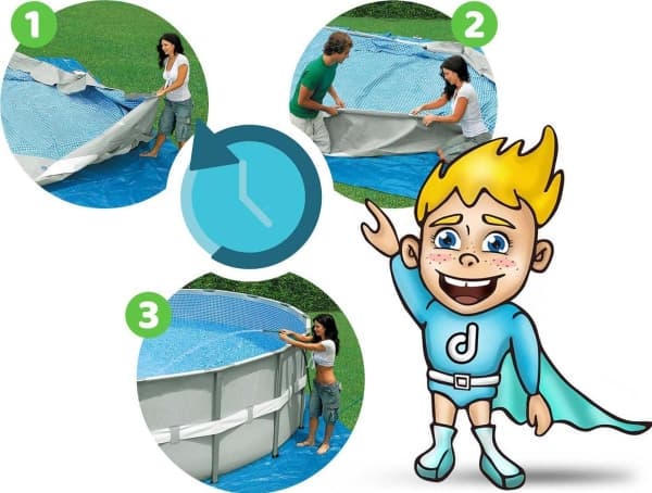 Bestway Steel Pro 56462, 23062 l, Pool med ram, Stege, Blå, 85,6 kg
