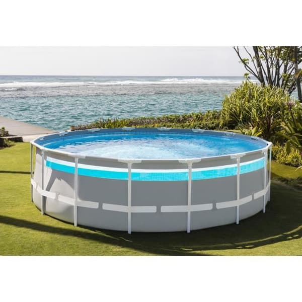 INTEX Tubular Above Ground Pool Kit - Pris Ram - 488 x 122 cm - Rund (Pump, lock, markduk och stege) - 26730NP
