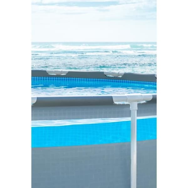 INTEX Tubular Above Ground Pool Kit - Pris Ram - 488 x 122 cm - Rund (Pump, lock, markduk och stege) - 26730NP