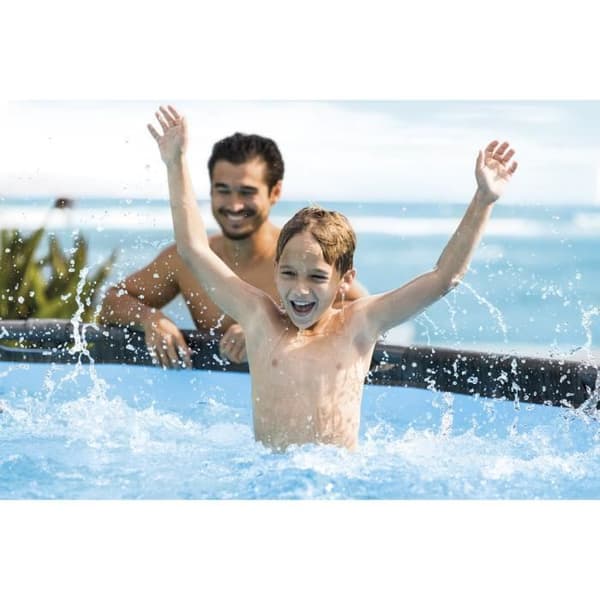 INTEX Tubular Above Ground Pool Kit - Pris Ram - 457 x 122 cm - Rund (Pump, lock, markduk och stege) - 26742NP