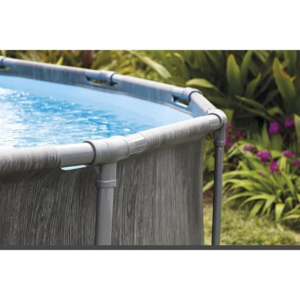 INTEX Tubular Above Ground Pool Kit - Pris Ram - 457 x 122 cm - Rund (Pump, lock, markduk och stege) - 26742NP