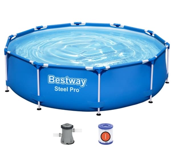 Steel Pro Frame bassengsett, Ø 305cm x 76cm, svømmebasseng