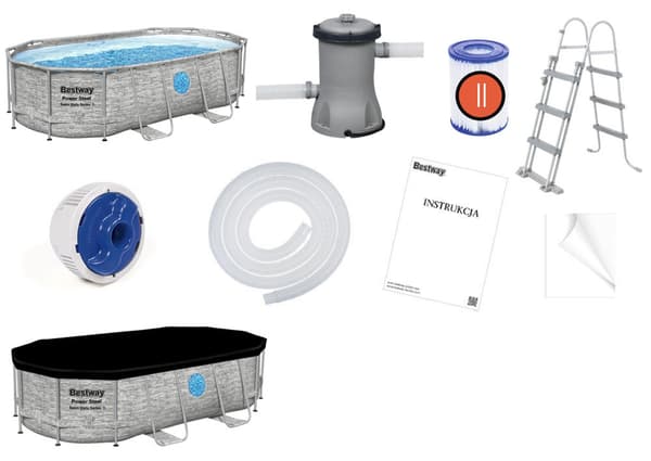 Bestway-allas - Power Steel - 427x250x100cm - kiviseinä