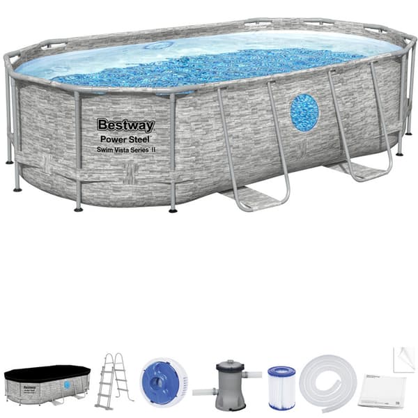 Bestway-allas - Power Steel - 427x250x100cm - kiviseinä