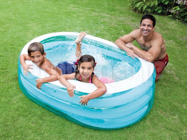 Intex puhallettava allas - 163x107x46cm - sininen