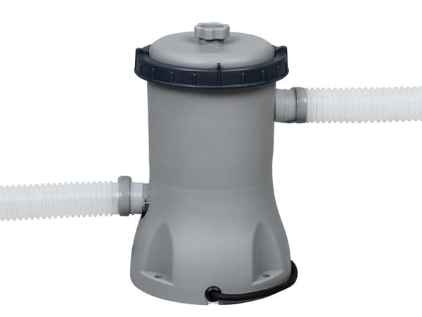 Bestway pool - med pump och pooltrappa - 366x100 cm - trä