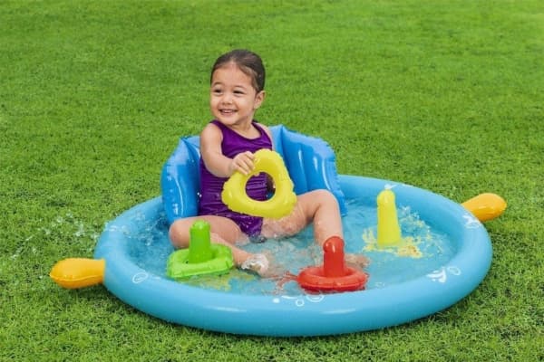 Bestway Bestway 52568 Oppblåsbart basseng med tak, ryggstøtte og sorterer 1,15m x 89cm x 76cm