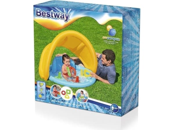 Bestway Bestway 52568 Oppblåsbart basseng med tak, ryggstøtte og sorterer 1,15m x 89cm x 76cm