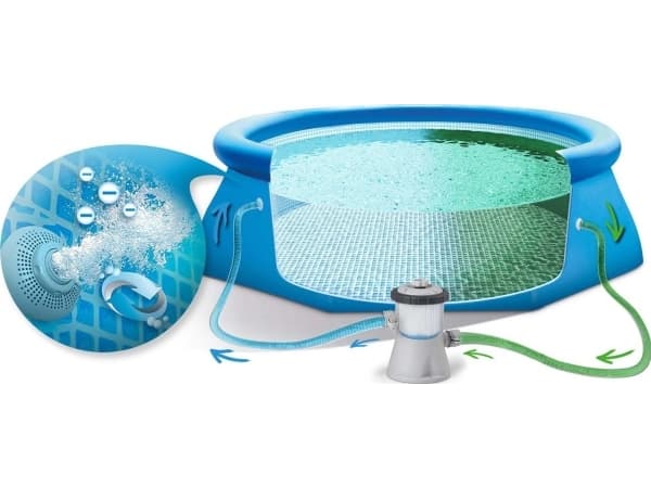 BASSENG - INTEX EASY SET POOL SET (W/12V FILTER PUMP) 3.077 L