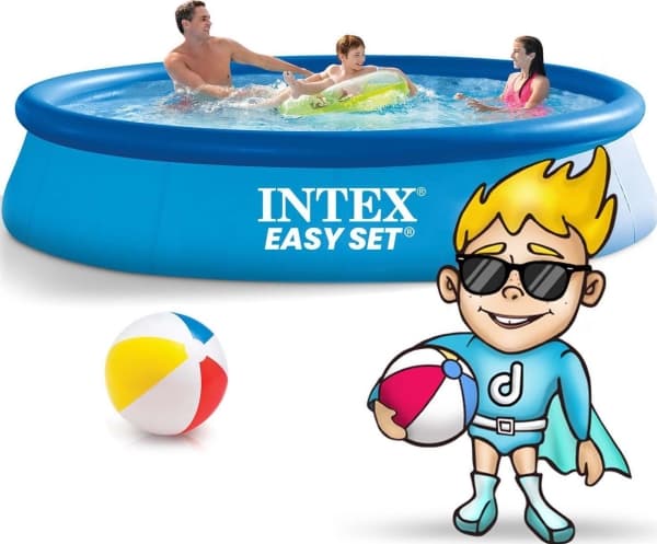 BASSENG - INTEX EASY SET POOL SET (W/12V FILTER PUMP) 3.077 L